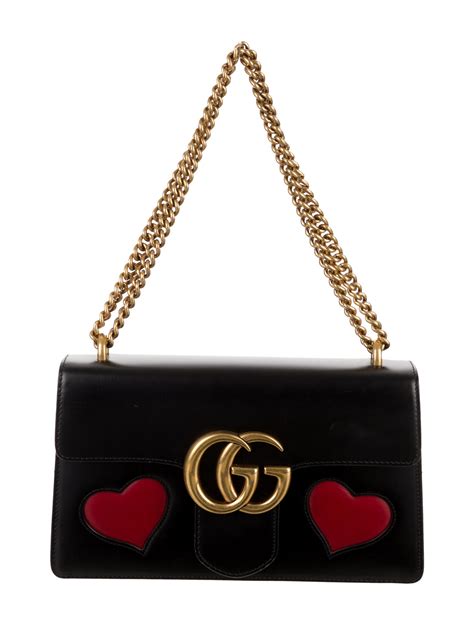 gucci interlocking heart bag|Gucci marmont bag small.